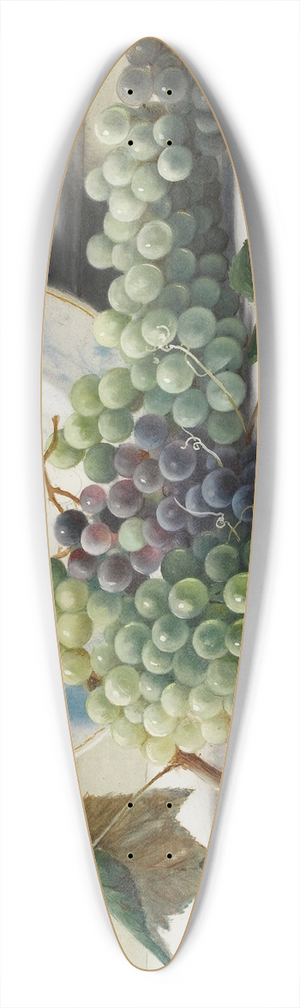 John Elwood Bundy - Still Life with Grapes 39.3 inch art pintail longboard deck