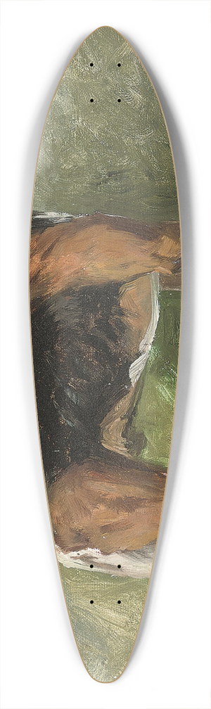 John Emms - Tomboy, a beagle in a landscape 39.3 inch art pintail longboard deck