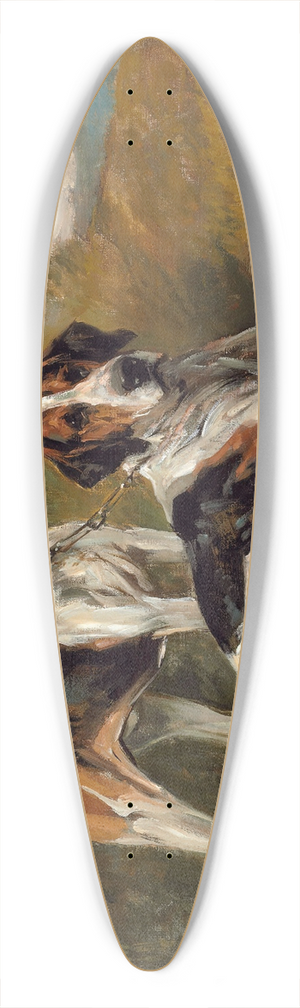 John Emms - Two Hounds Resting 39.3 inch art pintail longboard deck