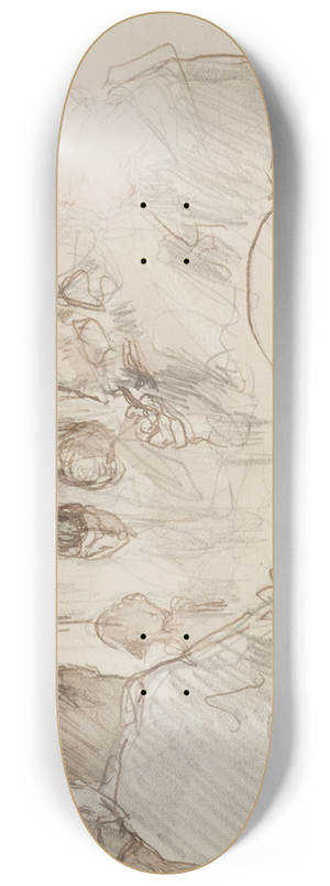 Georges Hugo - Huit personnes autour dune table 8.25 inch art skate deck