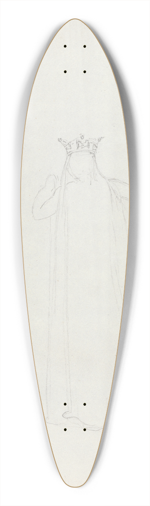 John Flaxman - Back View of Mrs. Siddons 39.3 inch art pintail longboard deck