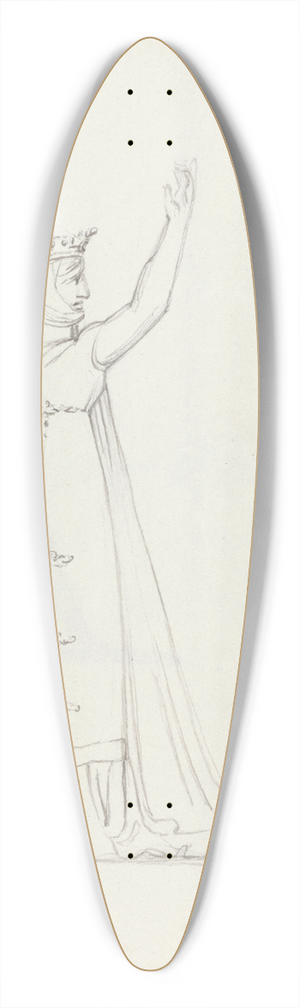 John Flaxman - Mrs. Siddons leading child by the hand with left arm raised 39.3 inch art pintail longboard deck