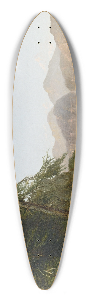 John Frederick Kensett - Along The Hudson 39.3 inch art pintail longboard deck
