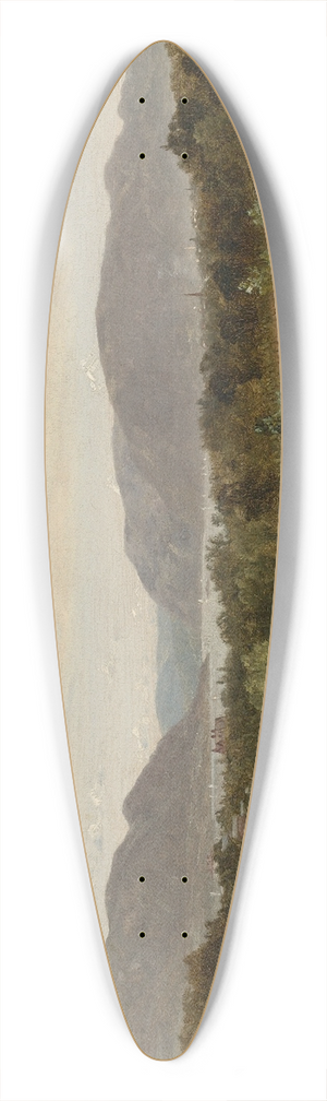 John Frederick Kensett - Hudson River 39.3 inch art pintail longboard deck