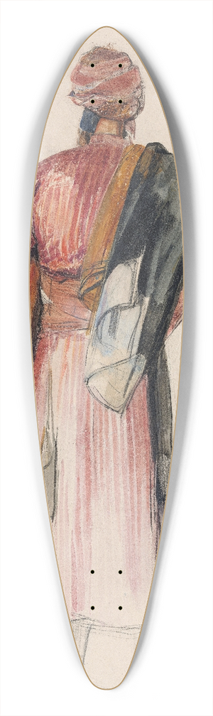 John Frederick Lewis - A Bedouin 39.3 inch art pintail longboard deck