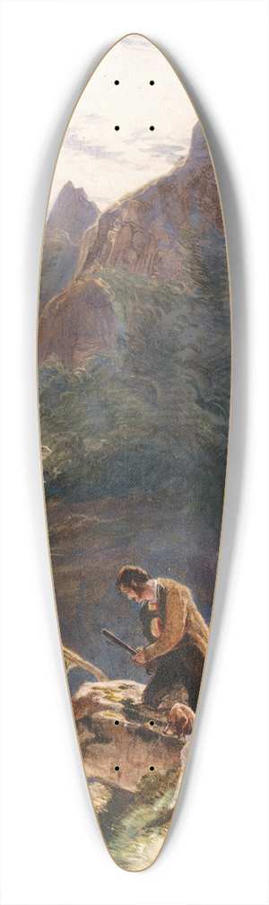 John Frederick Lewis - Tyrolese Hunters 39.3 inch art pintail longboard deck