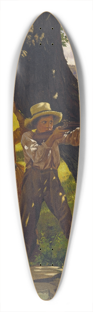 John George Brown - A Sure Shot 39.3 inch art pintail longboard deck
