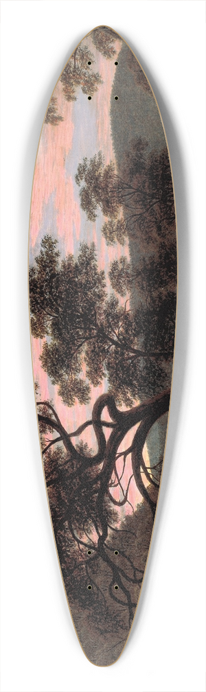 John Glover - A corroboree of natives in Mills Plains 39.3 inch art pintail longboard deck