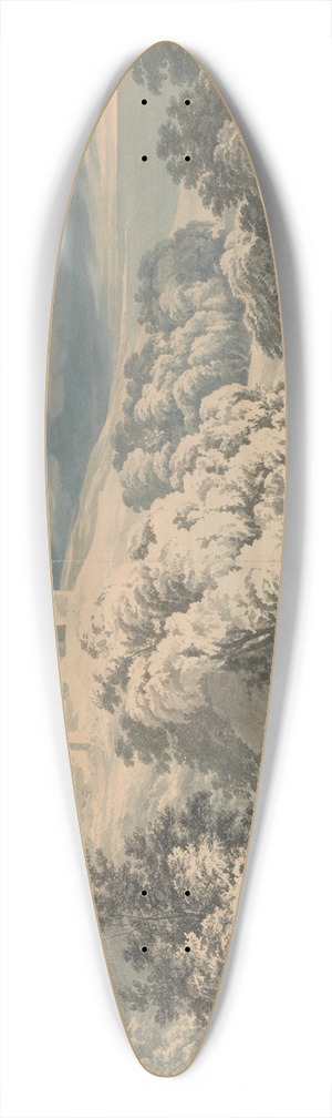 John Glover - St. Donats Castle, Glamorganshire 39.3 inch art pintail longboard deck