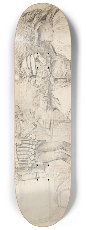 Georges Jules Victor Clairin - Scenesof Sarah Bernhardts life 8.25 inch art skate deck