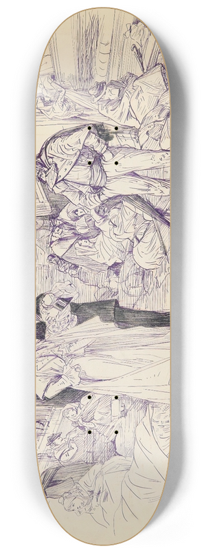 Georges Jules Victor Clairin - Scenesof Sarah Bernhardts life 8.25 inch art skate deck