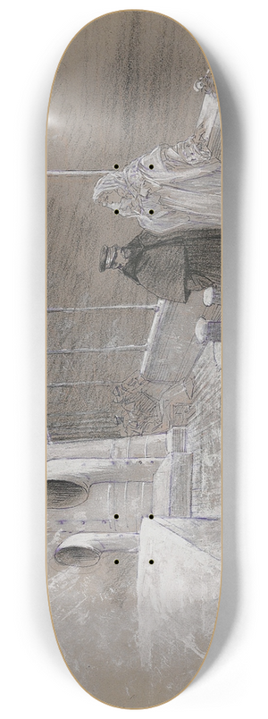 Georges Jules Victor Clairin - Scenesof Sarah Bernhardts life 8.25 inch art skate deck