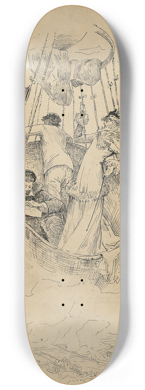 Georges Jules Victor Clairin - Scenesof Sarah Bernhardts life 8.25 inch art skate deck
