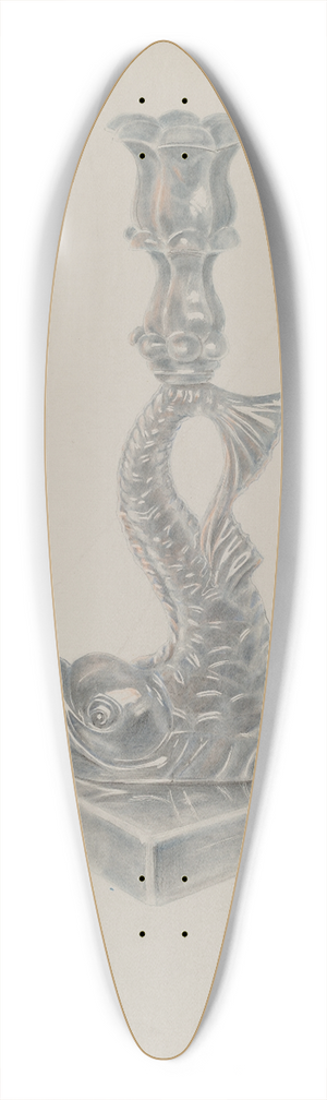 John Hall - Glass Candlestick 39.3 inch art pintail longboard deck