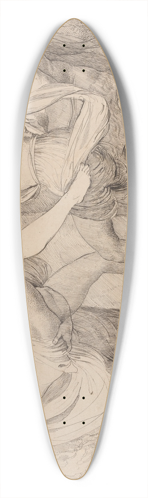 John Hamilton Mortimer - Bacchanal 39.3 inch art pintail longboard deck