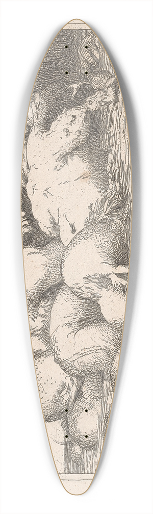 John Hamilton Mortimer - Sleeping Monsters 39.3 inch art pintail longboard deck