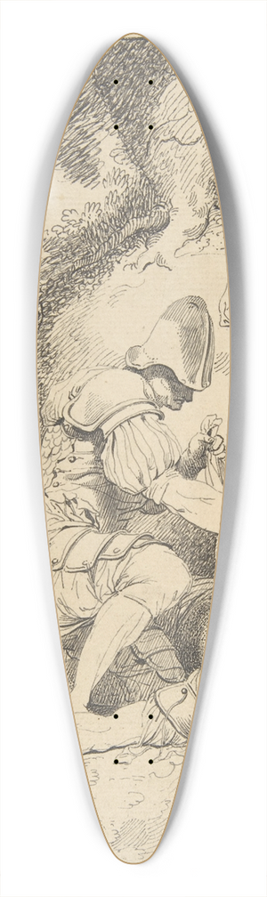 John Hamilton Mortimer - Stripping the Slain 39.3 inch art pintail longboard deck