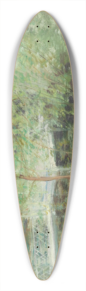 John Henry Twachtman - The White Bridge 39.3 inch art pintail longboard deck