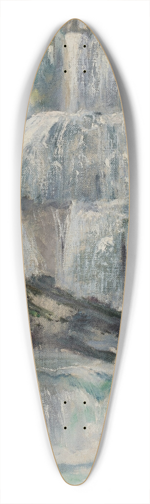 John Henry Twachtman - Waterfall 39.3 inch art pintail longboard deck