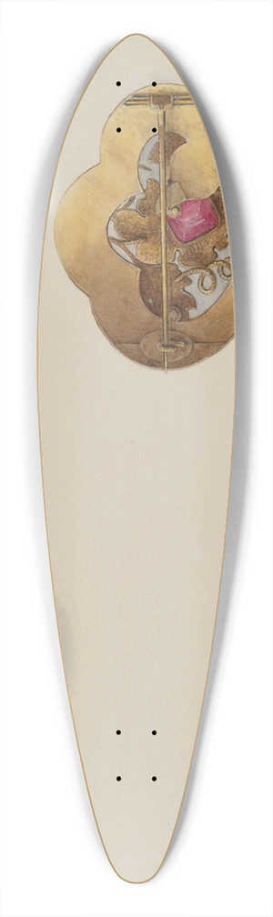 John H. Tercuzzi - Brooch 39.3 inch art pintail longboard deck