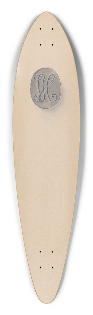 John H. Tercuzzi - Button 39.3 inch art pintail longboard deck