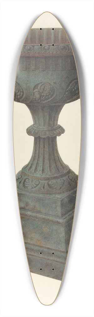 John H. Tercuzzi - Garden Urn 39.3 inch art pintail longboard deck