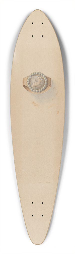 John H. Tercuzzi - Mourning Ring 39.3 inch art pintail longboard deck