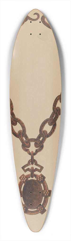 John H. Tercuzzi - Necklace 39.3 inch art pintail longboard deck