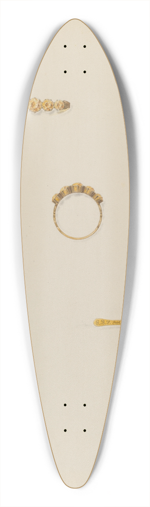 John H. Tercuzzi - Topaz Ring 39.3 inch art pintail longboard deck