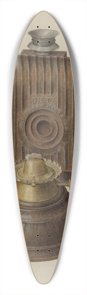 John H. Tercuzzi - Tubular Hand Lamp 39.3 inch art pintail longboard deck