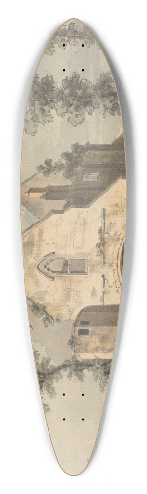 John Inigo Richards - Maxstoke Priory, Warwickshire 39.3 inch art pintail longboard deck