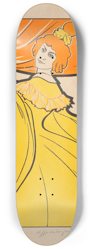 Georges Meunier - Affichette Pour Odette Dulac 8.25 inch art skate deck