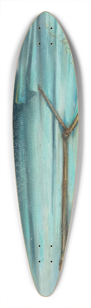 John Knowles Hare - Overlooking the Garden 39.3 inch art pintail longboard deck