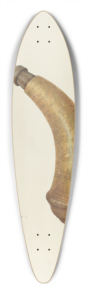 John Koehl - Powder Horn 39.3 inch art pintail longboard deck