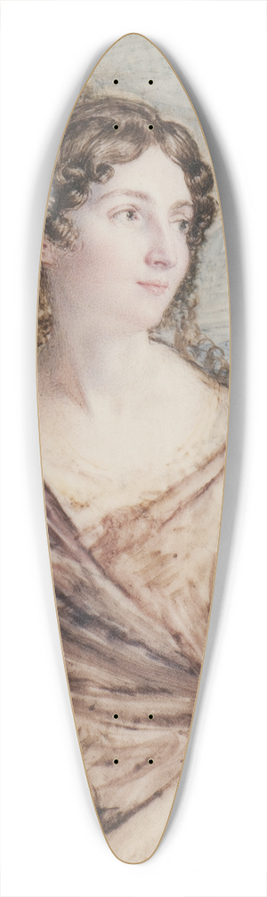 John Linell - Unknown woman 39.3 inch art pintail longboard deck