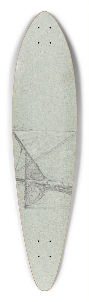 John Linnell - A Barge 39.3 inch art pintail longboard deck