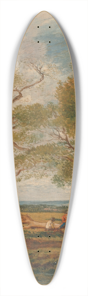 John Linnell - Landscape with Figures 39.3 inch art pintail longboard deck
