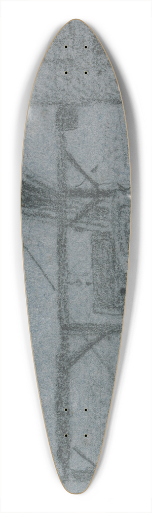 John Linnell - Unloading Grain 39.3 inch art pintail longboard deck