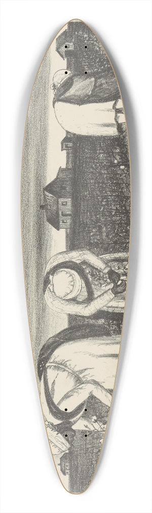 John MacWhirter - Southern Cottonpickers 39.3 inch art pintail longboard deck