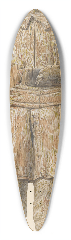 John Matulis - Circus Wagon Figure 39.3 inch art pintail longboard deck