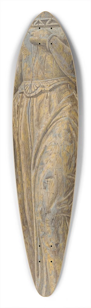 John Matulis - Circus Wagon Figure  Medieval Lady 39.3 inch art pintail longboard deck