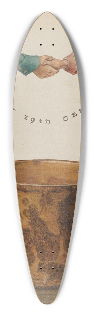 John Matulis - Drinking Cup 39.3 inch art pintail longboard deck