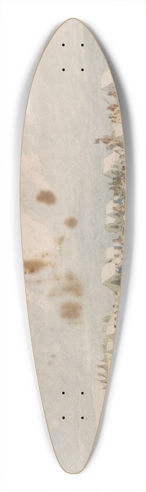 John Mix Stanley - Distribution of Goods to theAssiniboins 39.3 inch art pintail longboard deck
