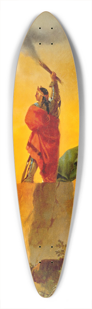 John Mix Stanley - Indian Telegraph 39.3 inch art pintail longboard deck