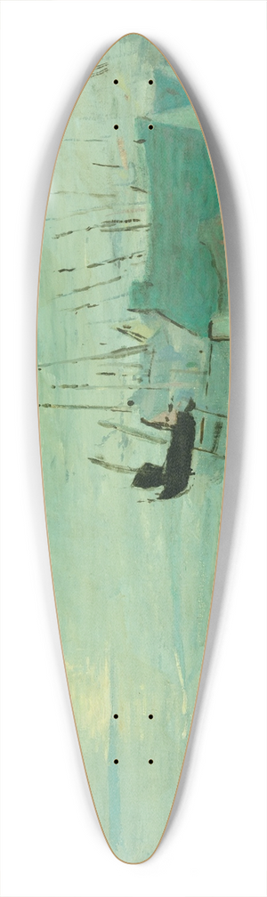 John Noble - Beach Scene 39.3 inch art pintail longboard deck