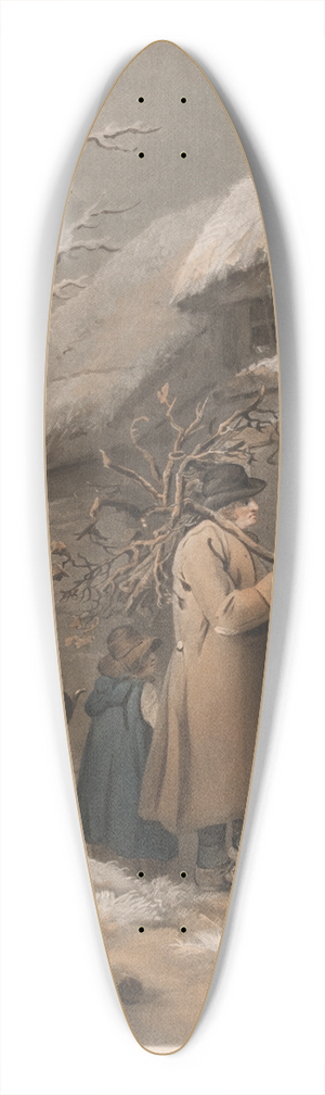 John Raphael Smith - Cottage Family 39.3 inch art pintail longboard deck