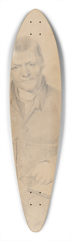 John Rubens Smith - Man Seated at a Table 39.3 inch art pintail longboard deck