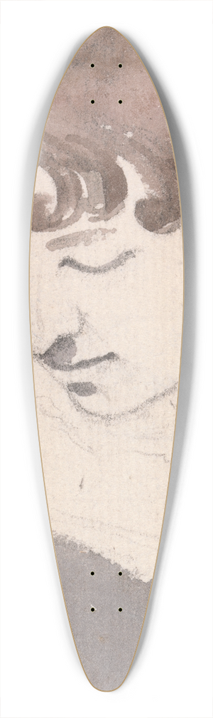 John Samuel Hayward - A Young Woman Looking Down 39.3 inch art pintail longboard deck