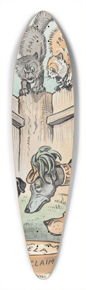 John Samuel Pughe - Getting their backs up 39.3 inch art pintail longboard deck