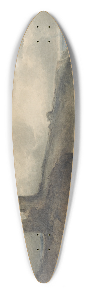 John Sell Cotman - Aberystwyth Castle 39.3 inch art pintail longboard deck
